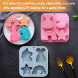 Molde de Silicona para Pasteles, 2Pack, 4 Cavidades, 3D