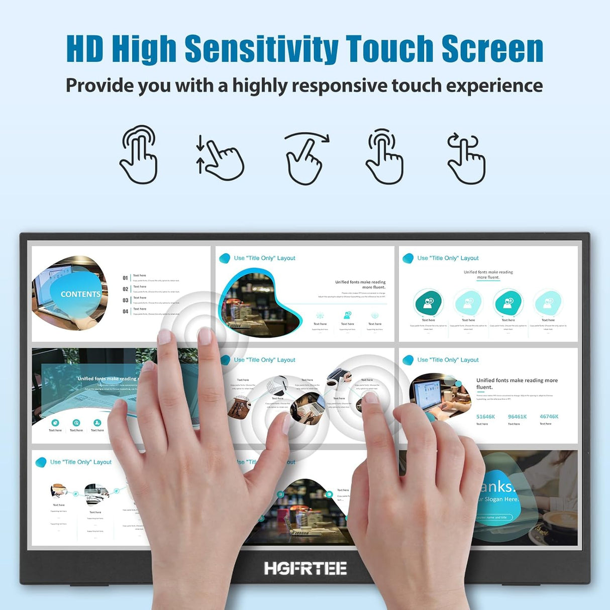 Monitor Portátil Táctil 14 FHD USB-C HDMI para Laptop/PC