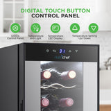 Enfriador de vino NutriChef 14 botellas, control táctil digital