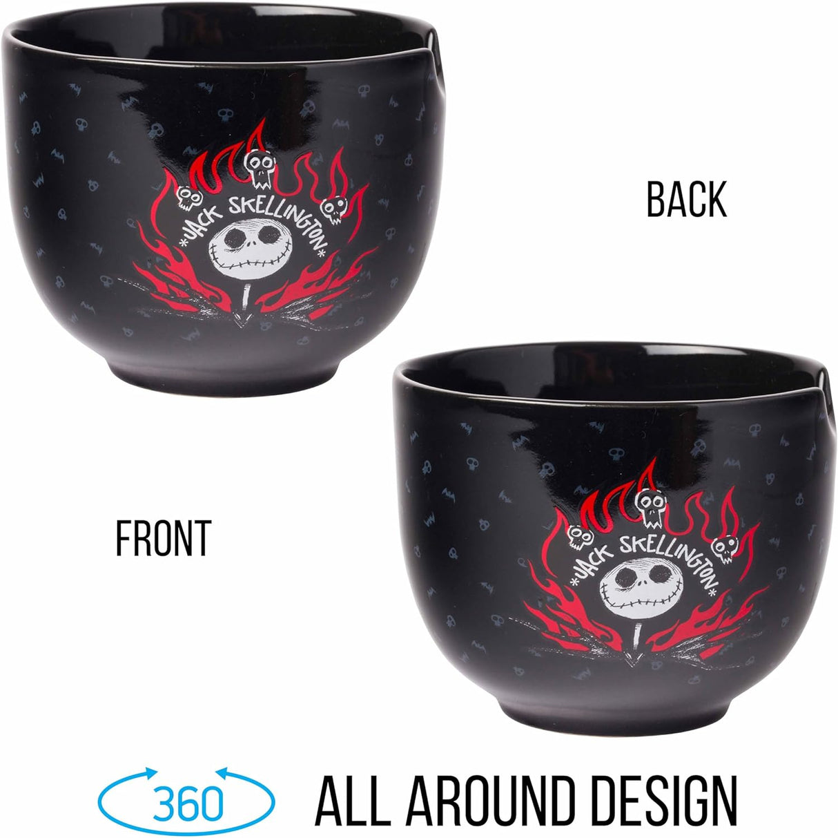 Cuenco Ramen Jack Skellington Silver Buffalo, 20 oz, Cerámico
