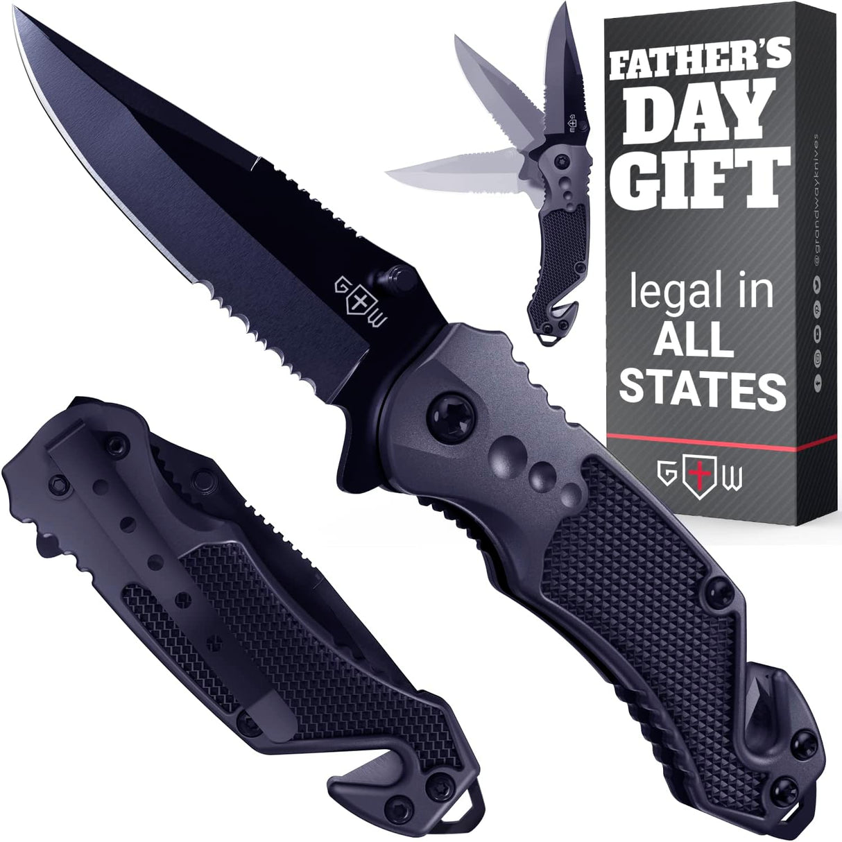Cuchillos para regalo del padre negro