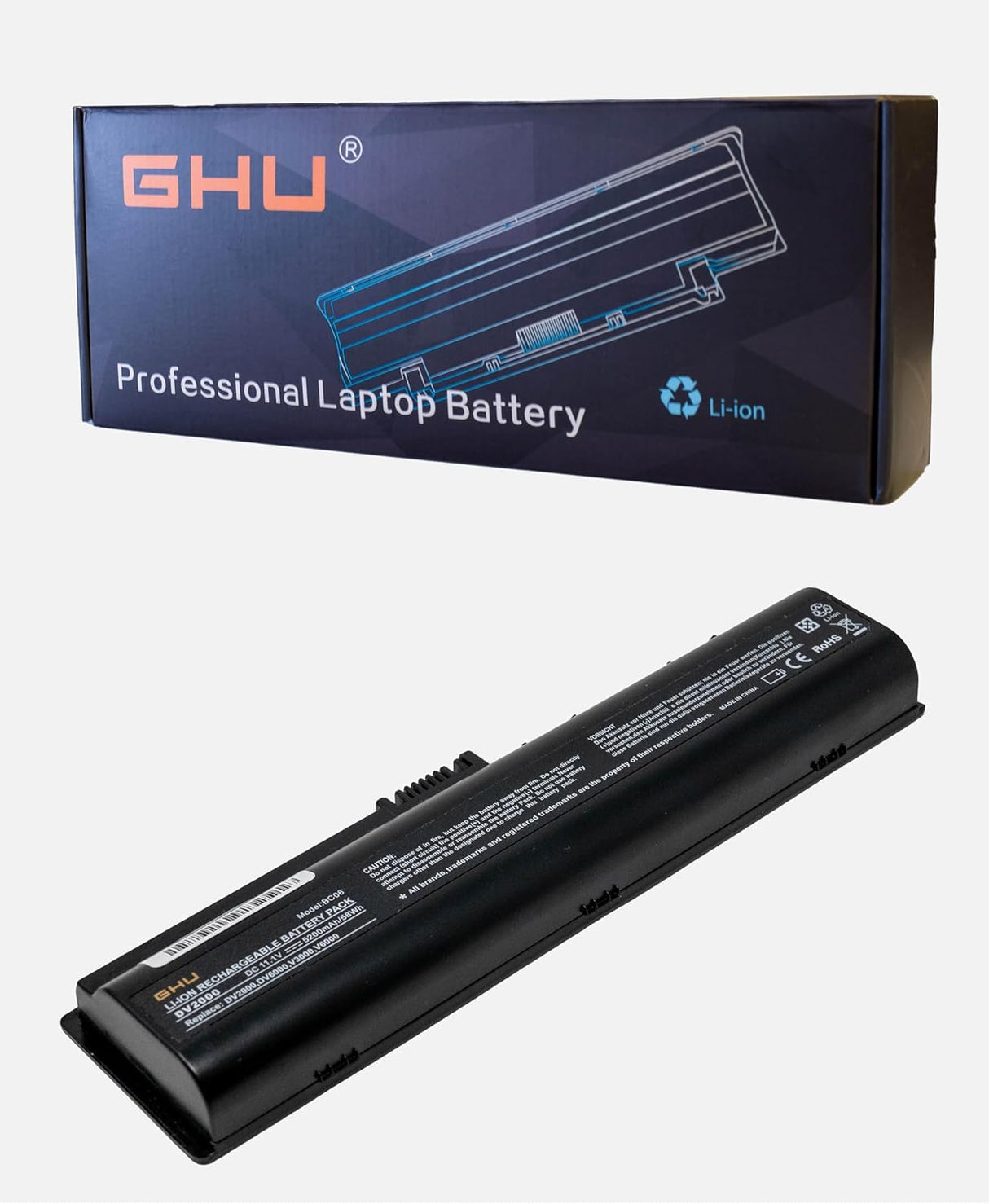 Reemplazo de Batería GHU para HP Pavilion DV6000 y más