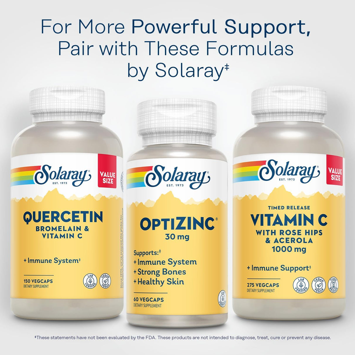 Solaray OptiZinc 30mg suplemento inmunidad, 60 VegCaps
