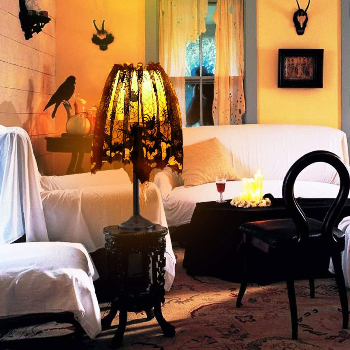 Cubierta de Pantalla de Lámpara Halloween, Decoración, 3 Pcs