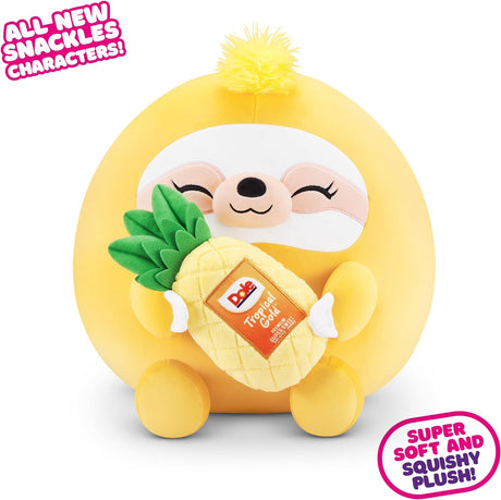 Peluche Snackles Sloth Dole 8 ZURU, Suave y Coleccionable