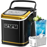 Máquina de Hielo Portátil Compacta, Auto Limpieza, 26lbs/24hrs