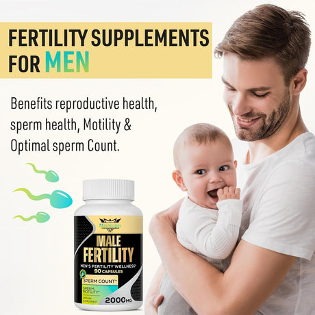 Suplemento para fertilidad masculina, 90 cápsulas, 2000MG