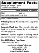 Doctor's Best MSM con OptiMSM, sin OGM, sin gluten