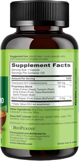 NATURELO CoQ10 Integral con Mezcla para Corazón, 120 cápsulas