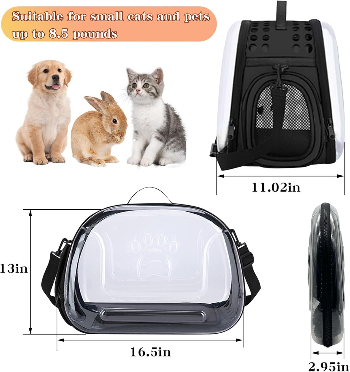 Transportadora BNOSDM Plegable para Gatos y Perros Pequeños