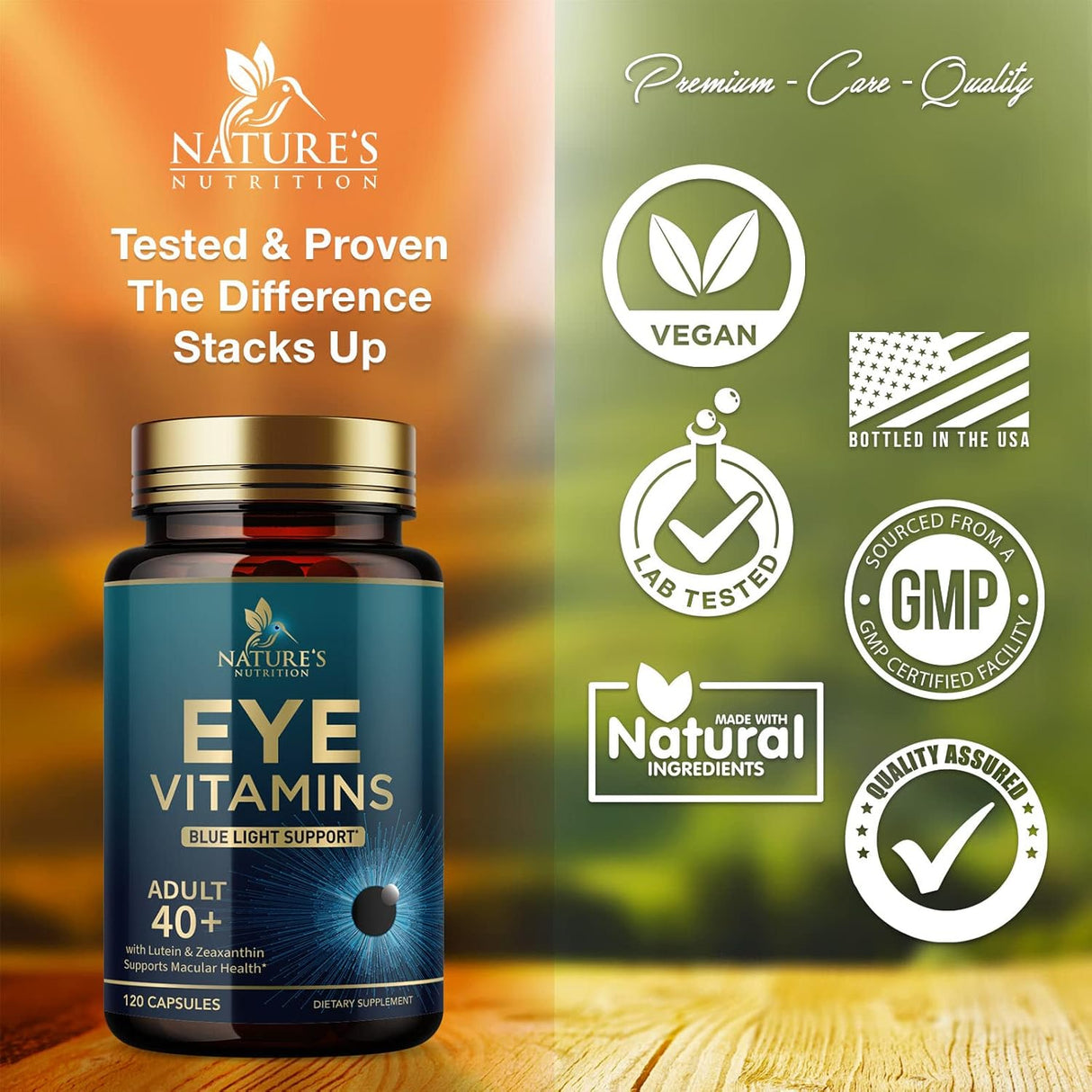 Suplementos Vitaminas para los ojos  contiene luteína 120u