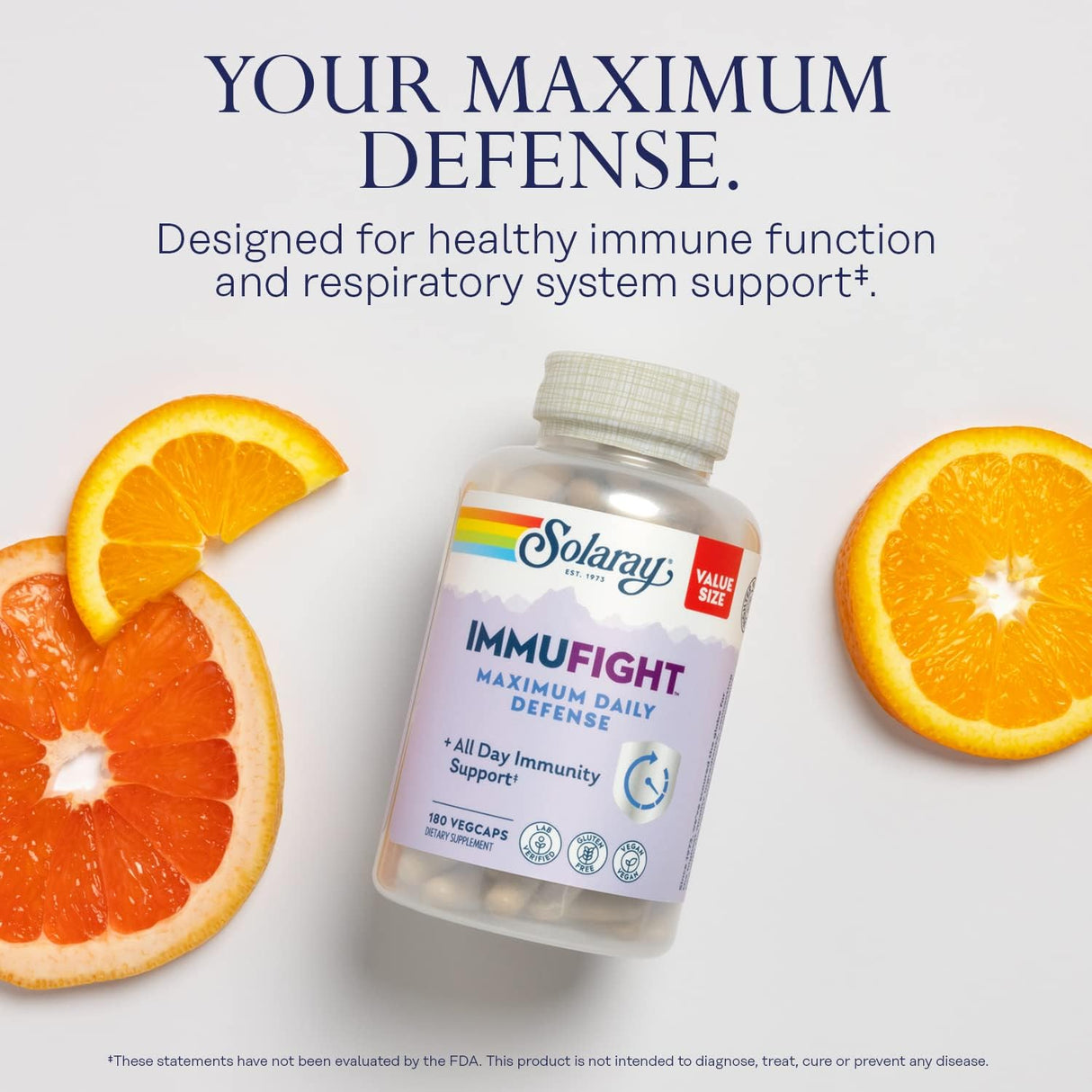 SOLARAY  Apoyo inmunológico durante todo el día vitamina C