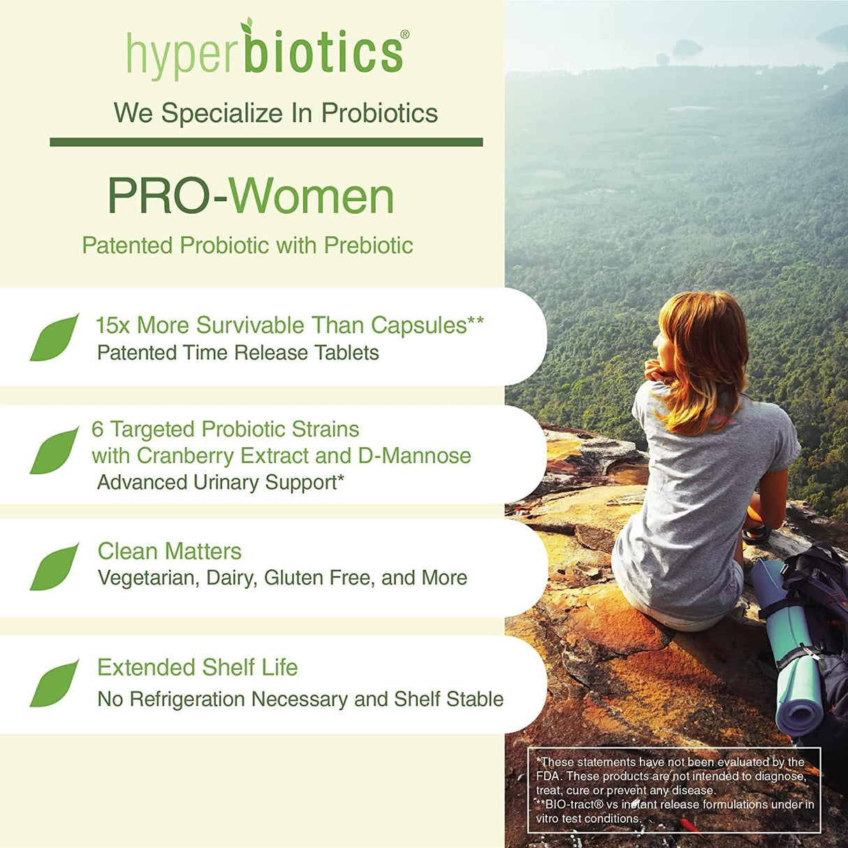 Suplemento Probióticos Pro para mujeres  Vegano  sin lácteos