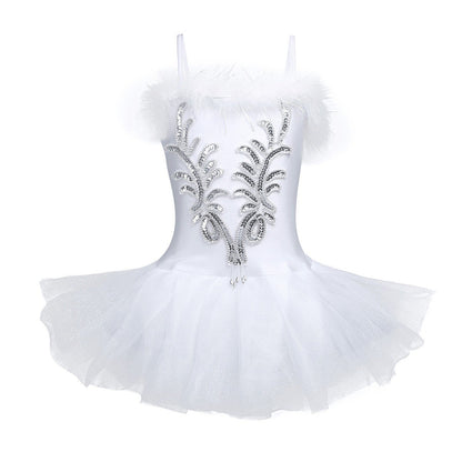 Tutu Dress Disfraz con guantes Pinza de pelo Blanco 5-6