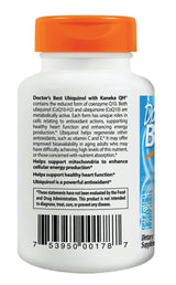 Ubiquinol con Kaneka QH, sin OGM, sin gluten, sin soja,