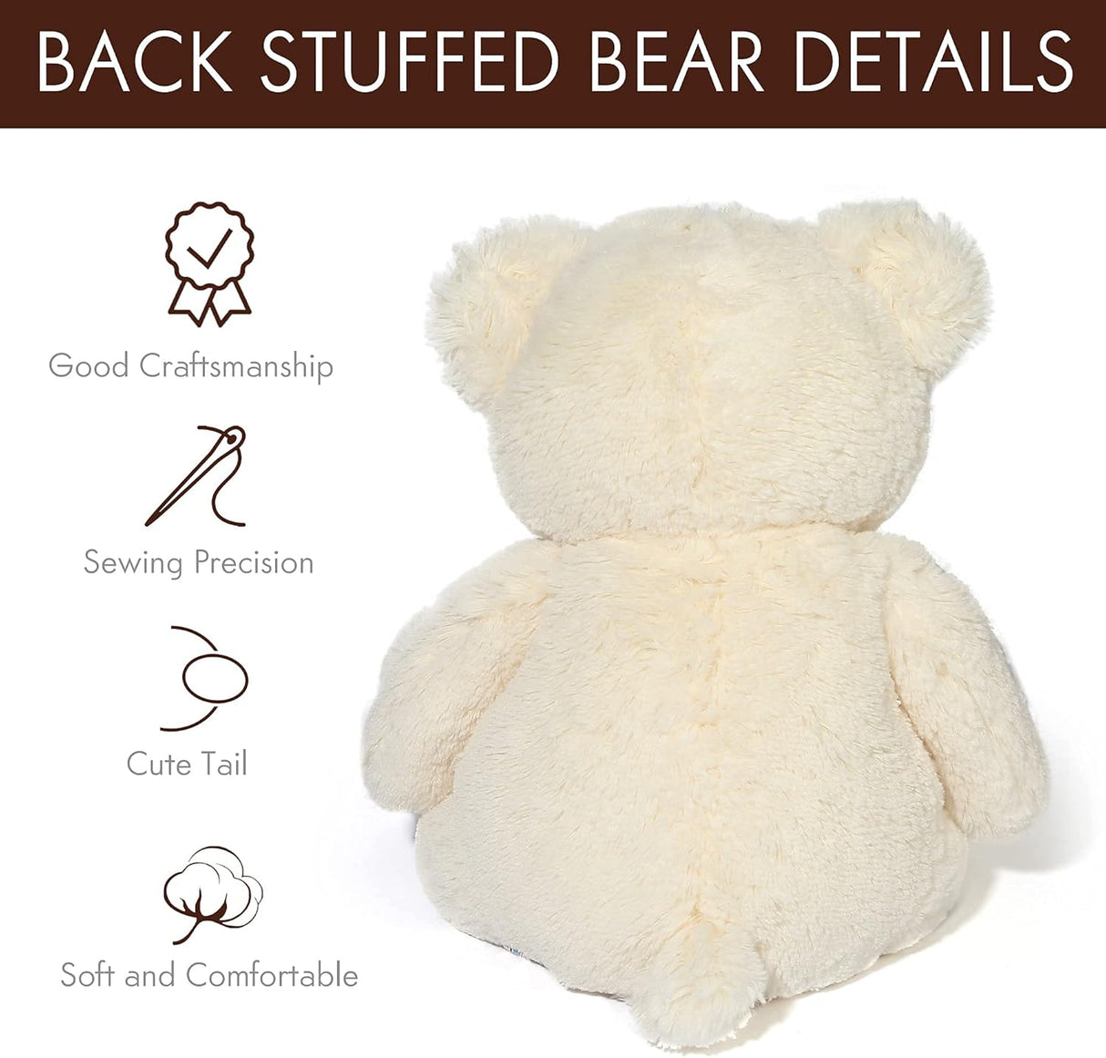 Teddy Bear con Huellas LotFancy - Peluche Regalo para Niños
