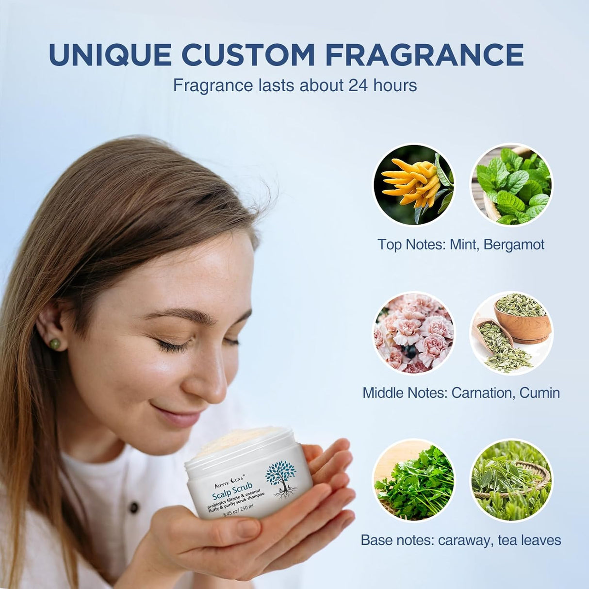Exfoliante para el cuero cabelludo tratamiento con picazón