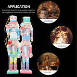 Adornos de Navidad VOSAREA 4pcs Soldados Nutcracker de Madera