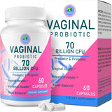 Probiótico vaginal mujer, 70B CFUs, equilibrio pH, prebiotico, D-Mannosa, 60 caps