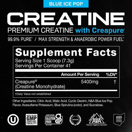 Creatina Monohidratada Muscle Feast, Vegan, 300g, Creapure