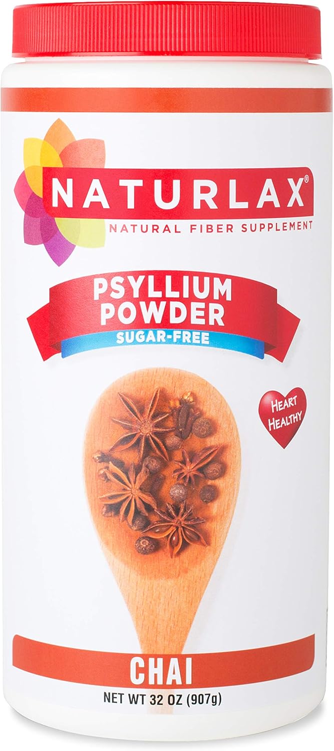 Psyllium Husk Sabor Chai Sin Azúcar, 32 oz - Salud Natural