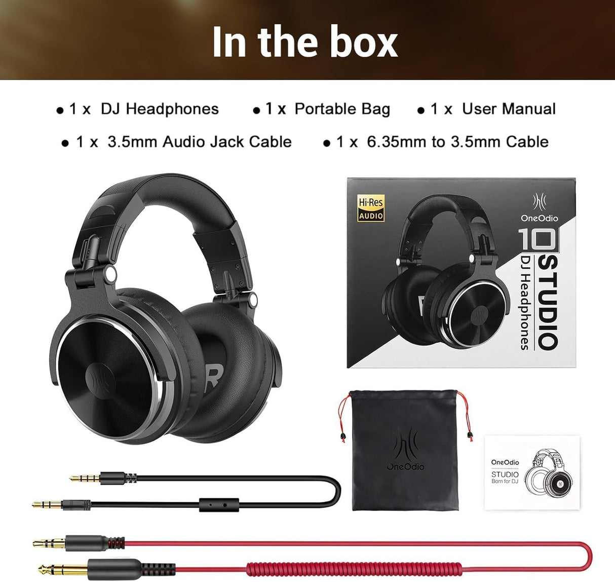 Auriculares OneOdio Monitores 50mm para DJ y Estudio