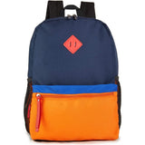 Morral o Mochila escolar para niños pequeños naranja y azul