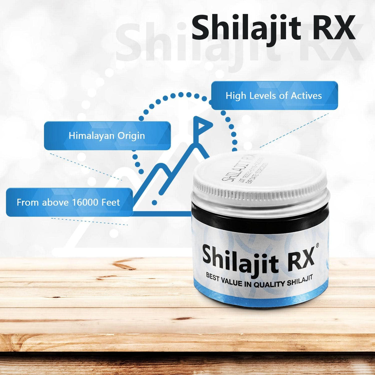 Suplemento Shilajit RX Resina natural  Himalaya orgánicos