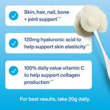 Colágeno en polvo Vital Proteins, péptidos, 20 oz, ácido hialurónico