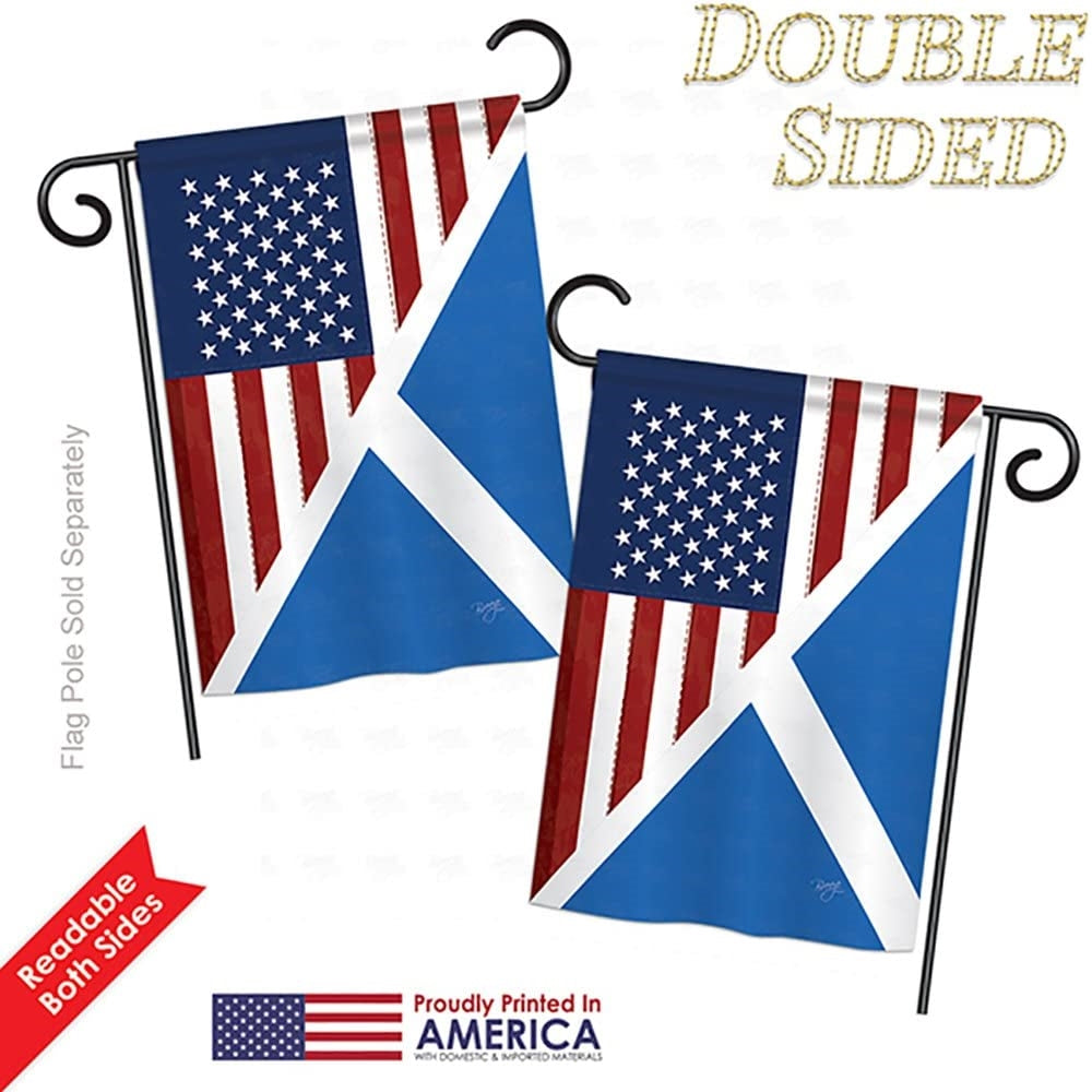 Banderas de la amistad de Escocia y de los Estados Unidos