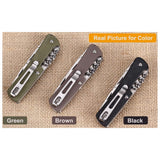 Cuchillos de camping pequeños, multiherramientas 15 en 1
