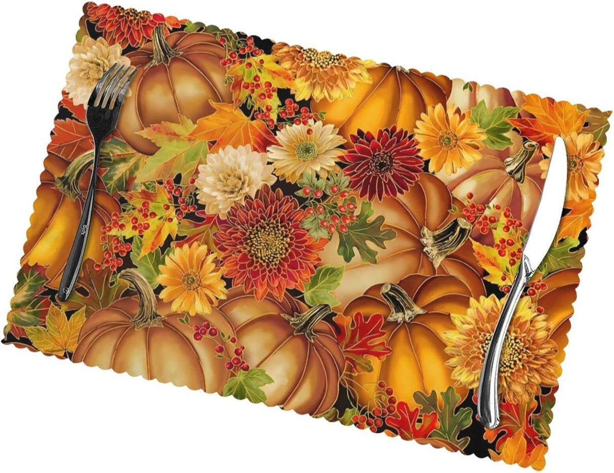 Manteles de Mesa Set de 6, Antideslizantes, 12 x 18 Pulgadas