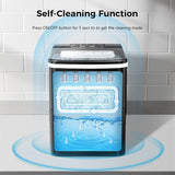 Máquina de Hielo AGLUCKY, 26lbs/24hrs, 9 Cubos en 6 Min.