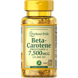 Suplementos Alimenticios Beta-Caroteno cápsulas blandas