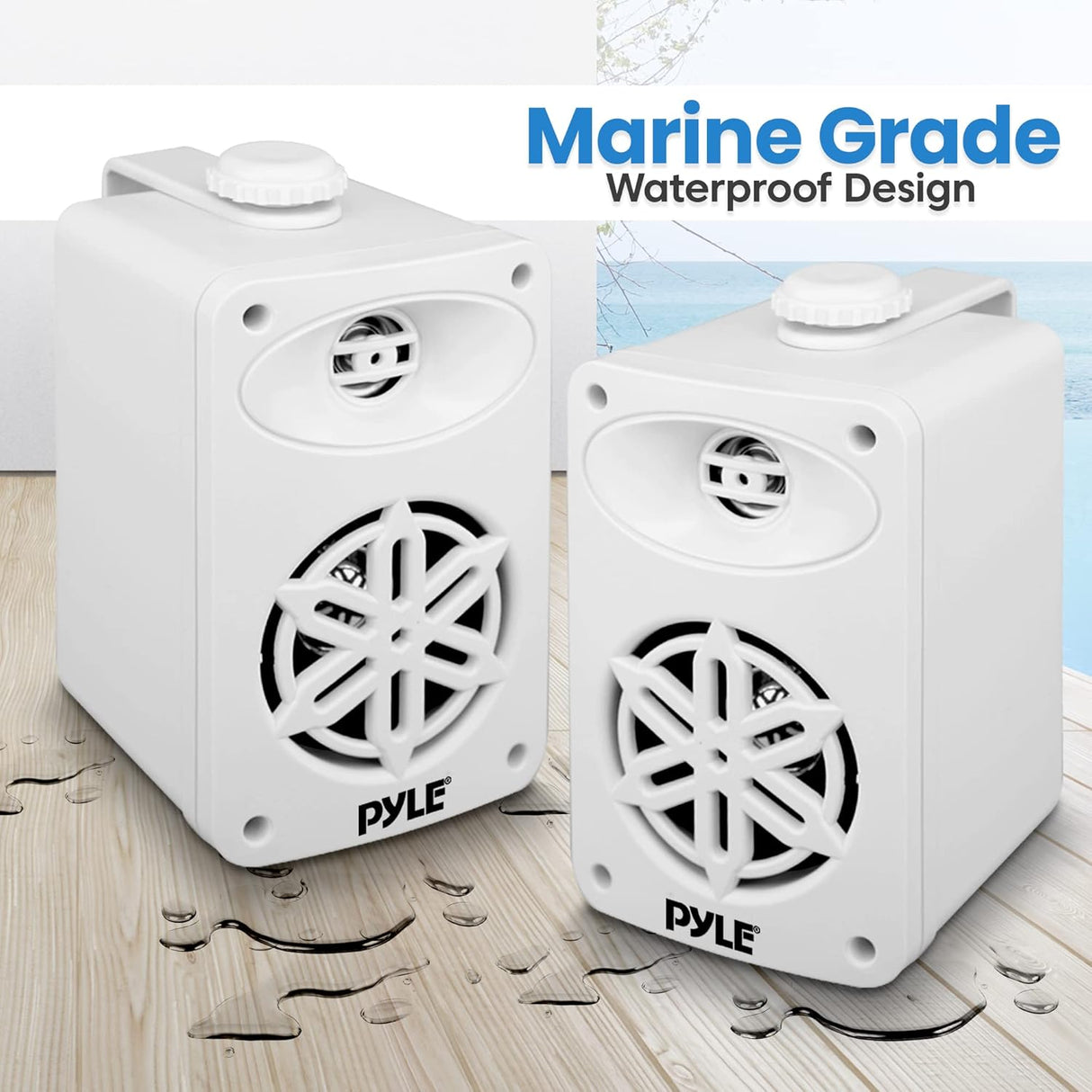 Parlantes PYLE-HOME de altavoces Bluetooth PDWRBT36WT