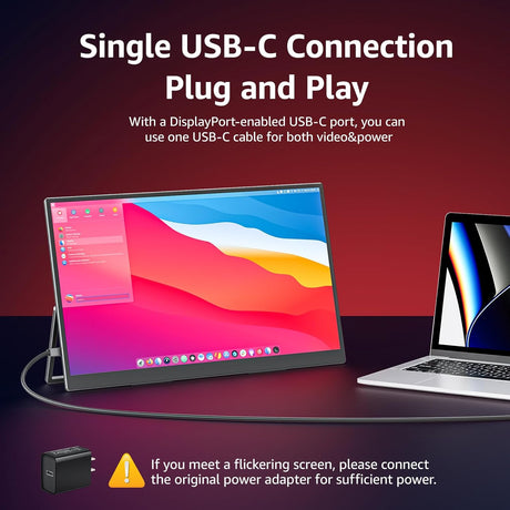 Monitor portátil 18.5 1080P 100Hz USB-C HDMI VESA para juegos
