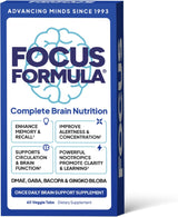 Suplemento cerebral nootrópico de enfoque para concentración