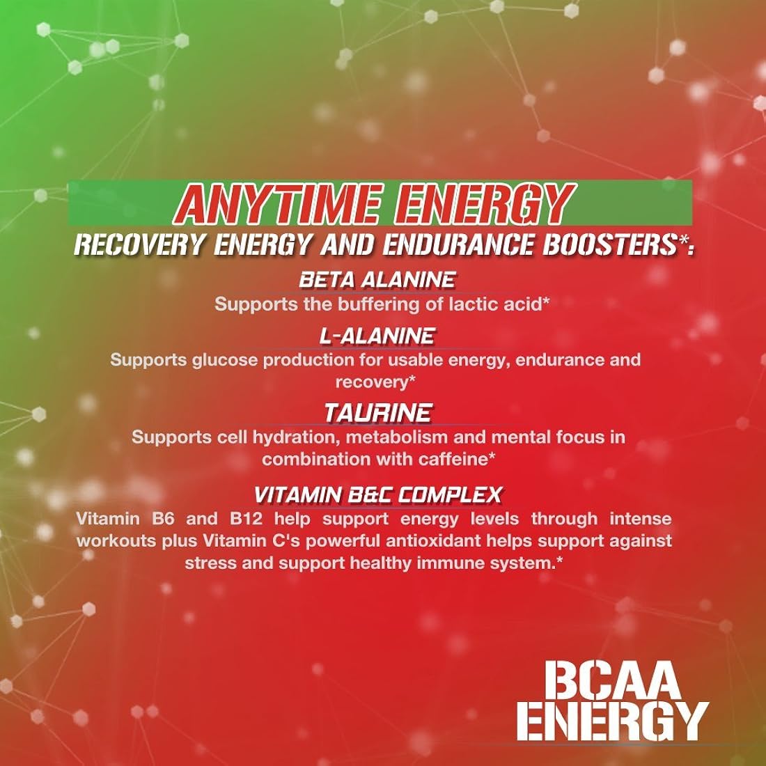 Suplementos Alimenticios de aminoácido energizante