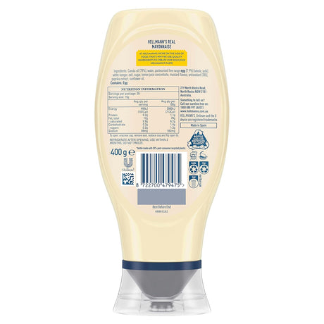 Mayonesa Real Squeezy de 15.17 oz 8711200840298 HELLMANN'S