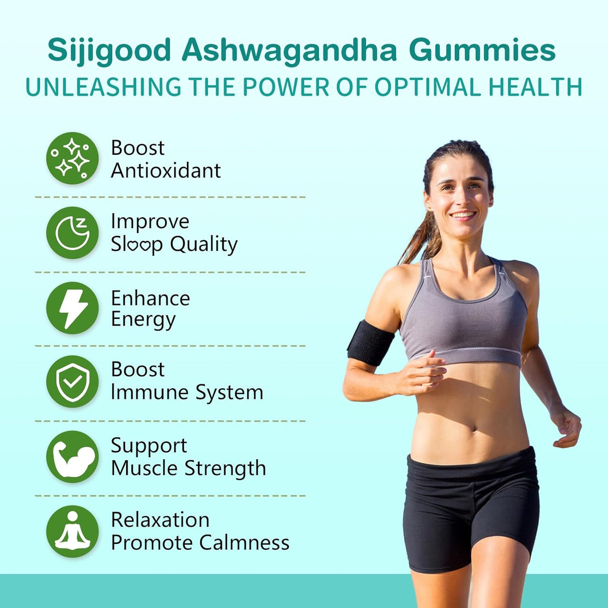 Gomitas Ashwagandha 3000mg con L-theanina - 2 Paquetes 120 Uds