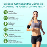 Gomitas Ashwagandha 3000mg con L-theanina - 2 Paquetes 120 Uds