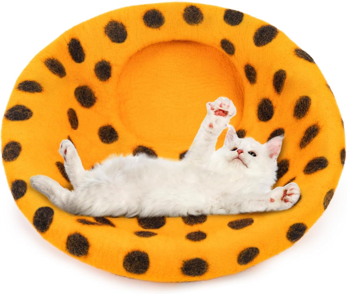 Cueva para Gatos Woolygon - Fieltro Premium, Merino, Puntos