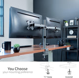 Soporte Doble para Monitores VIVO, Ajustable, STAND-V002