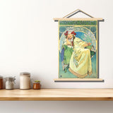 Póster artístico de Alphonse Mucha para decoración del hogar