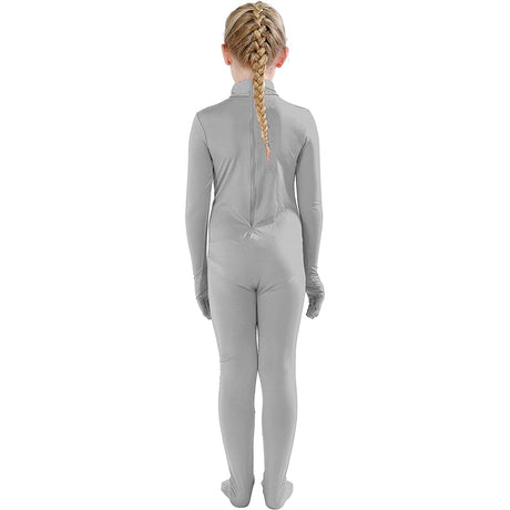Disfraces de Body enterizo estilo Zentai gris claro talla XL