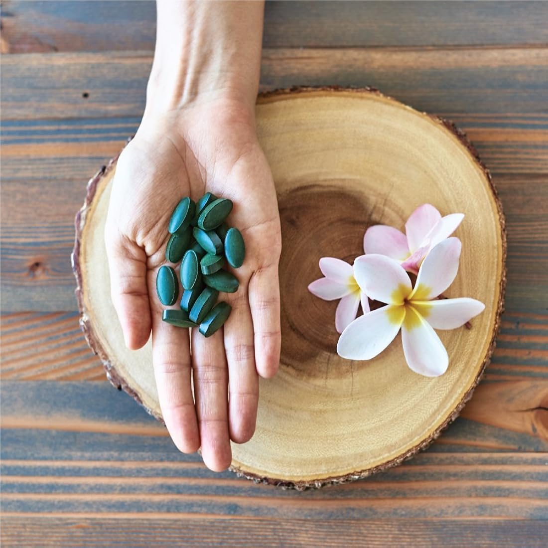 Espirulina hawaiana pura - 1000 mg comprimidos 180 recuento