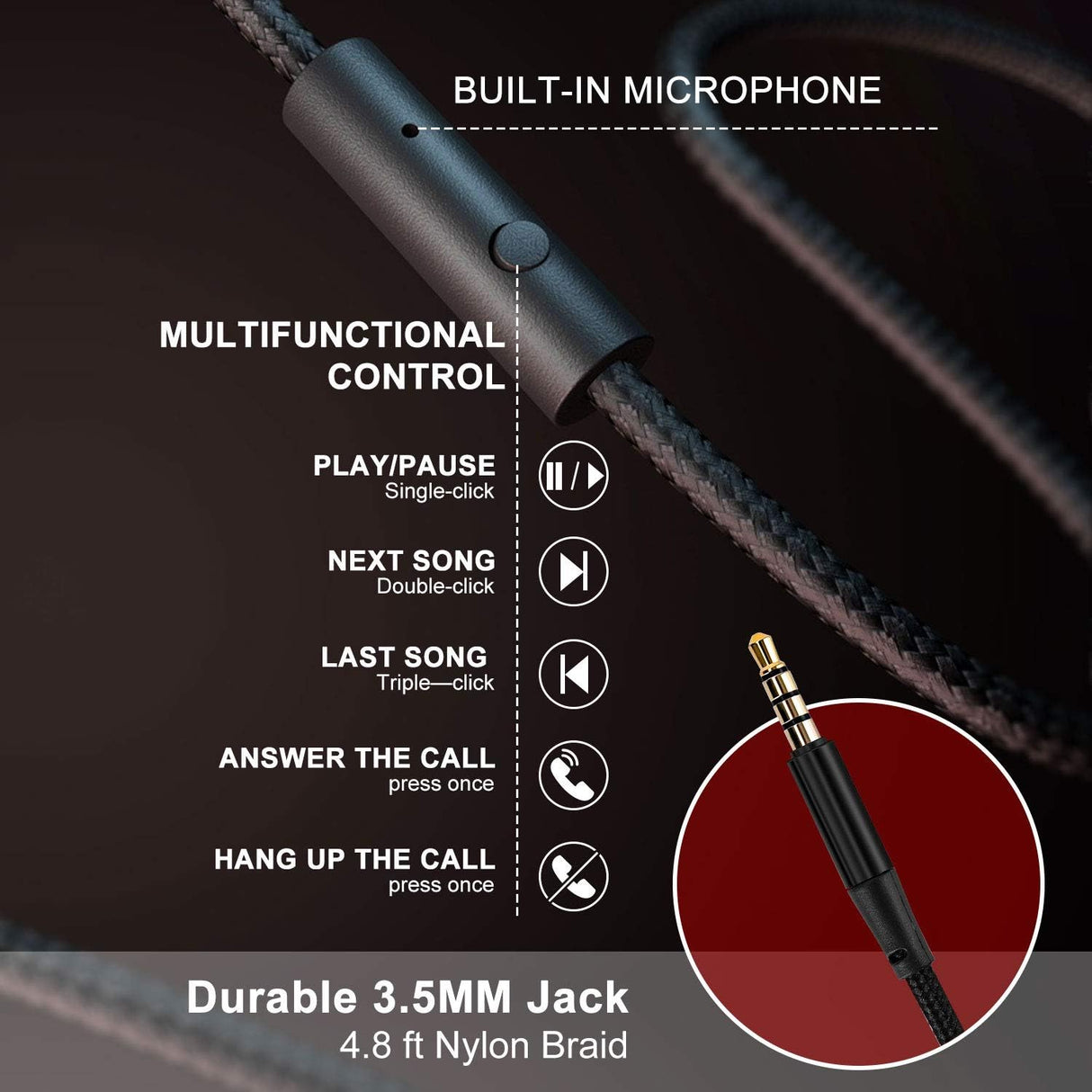 Auriculares LORELEI X6 con micrófono, plegables y portátiles