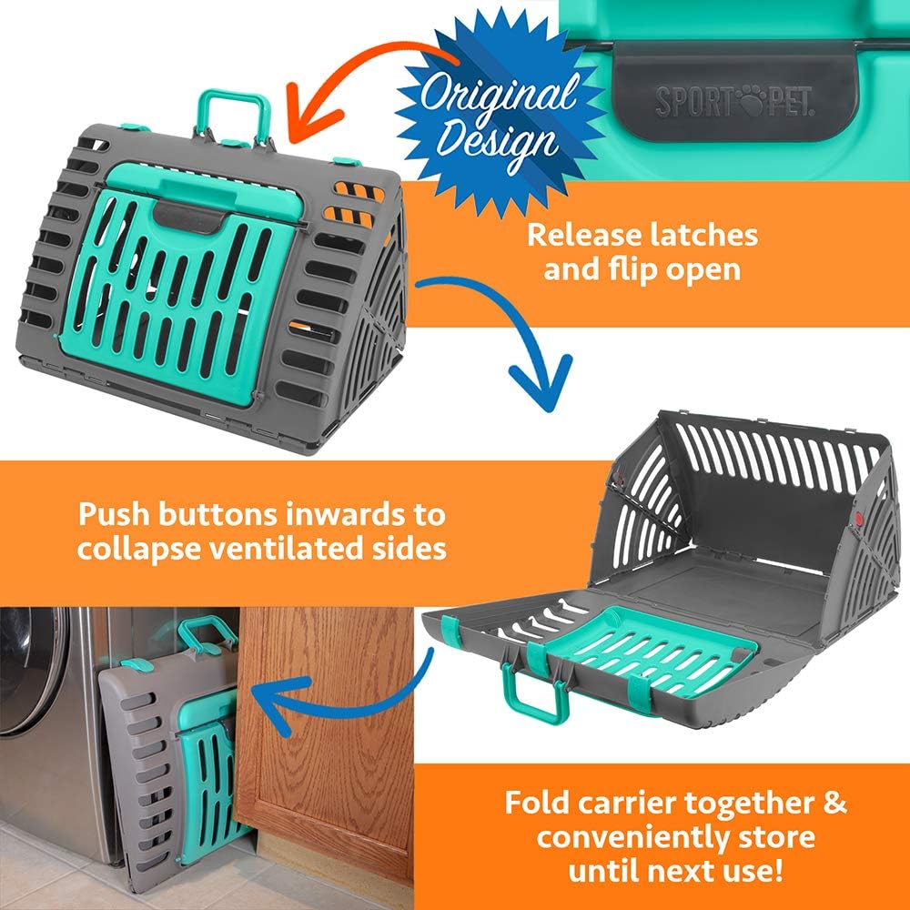 Transportín Plegable para Gatos Sport Pet, Impermeable, Modelo 123