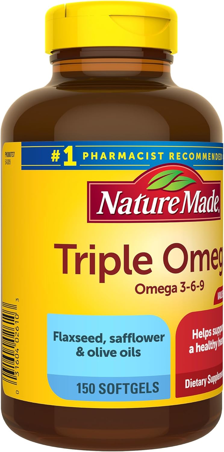 Suplemento Omega 3 6 9 Nature Made, 150 gelatinas suaves