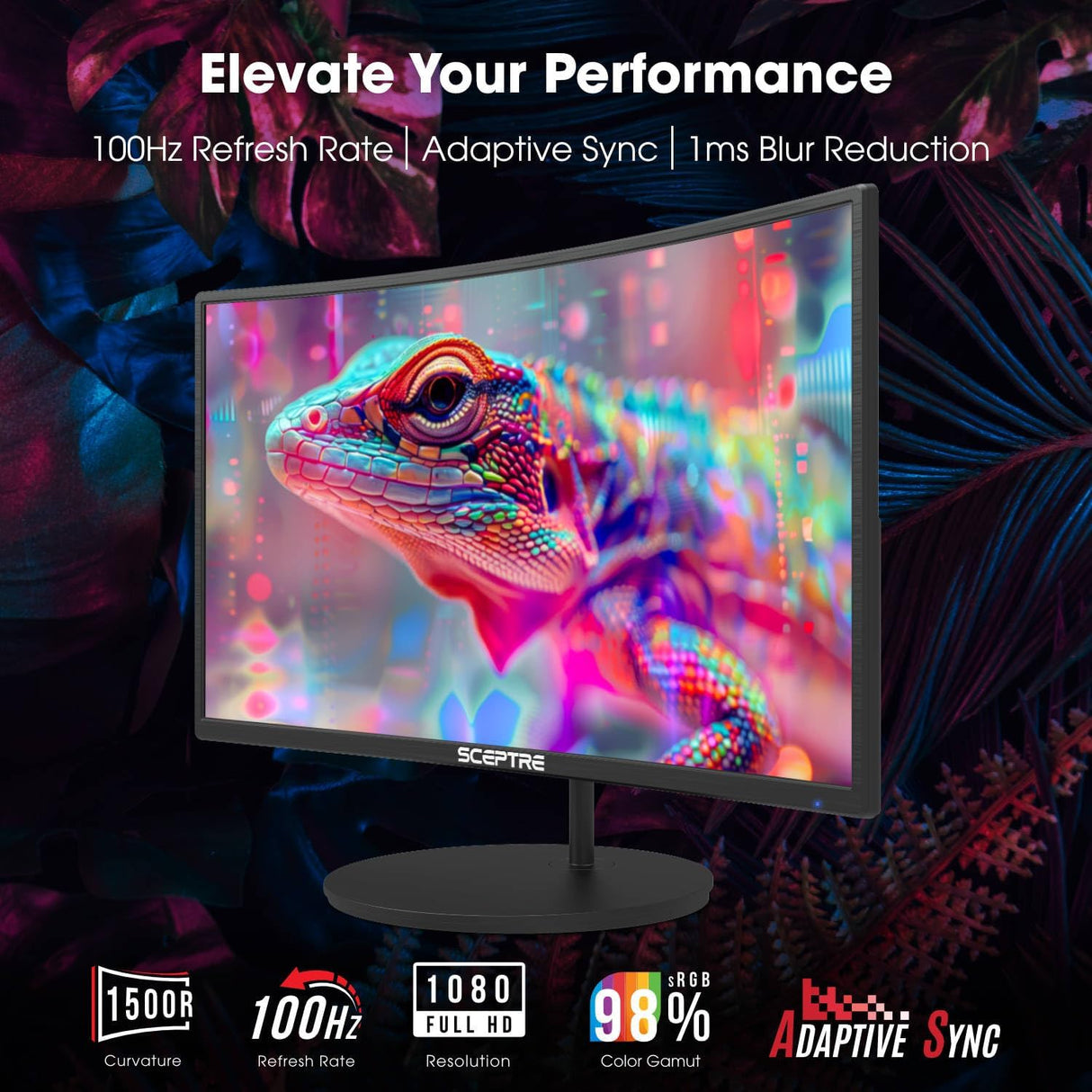Monitor Curvo 27 FHD 1080p 75Hz Sceptre con Altavoces C275W